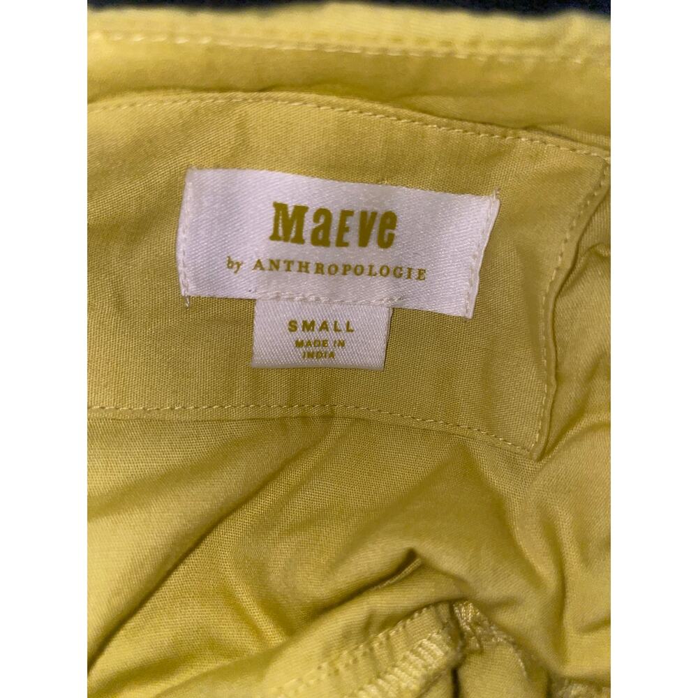 Maeve Anthropologie Lime Bow Tie Pleated Mini Skirt Size M - Picture 3 of 6